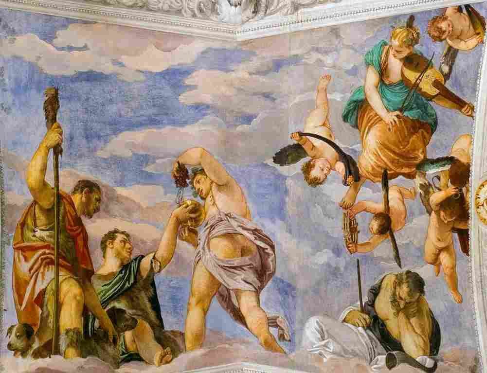 veronese bacchus vertumnus and saturn Art A4 Photo Print