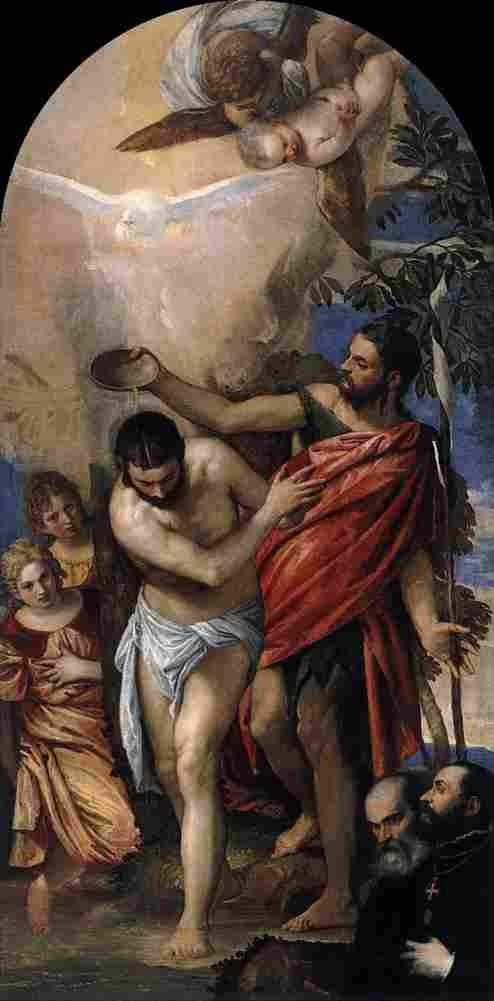 veronese baptism of christ Art A4 Photo Print