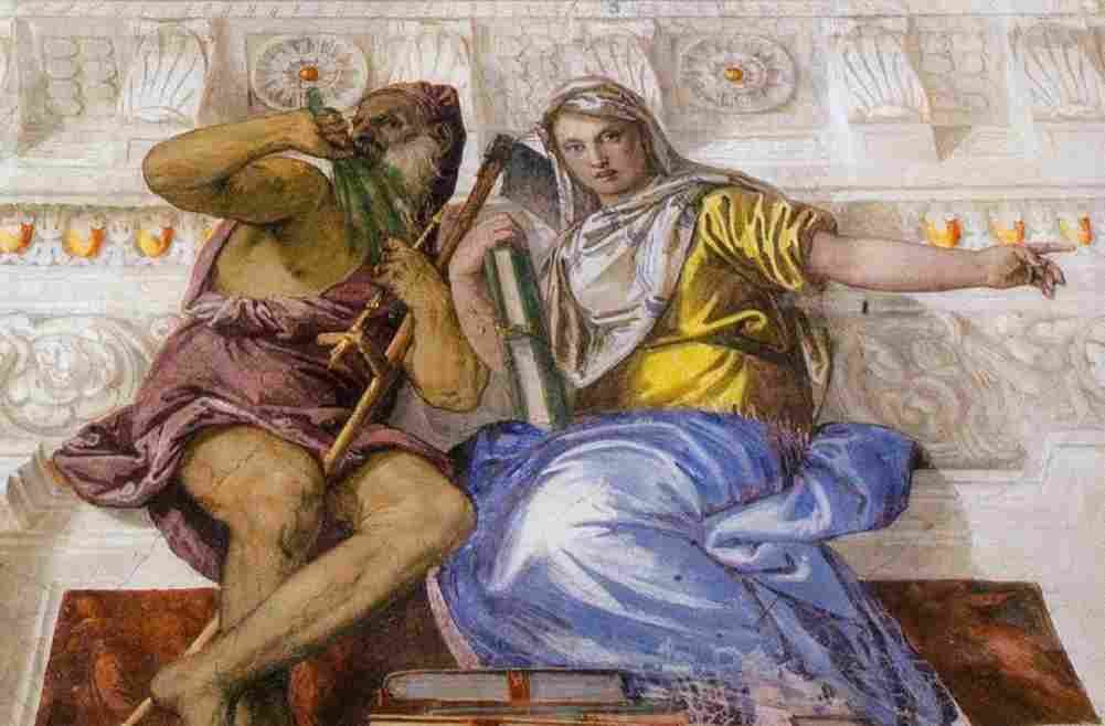 veronese fate crowning a sleeping man Art A4 Photo Print