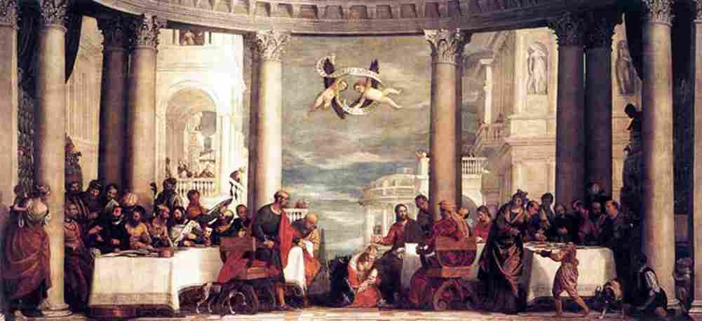veronese feast at the house of simon two Art A4 Photo Print
