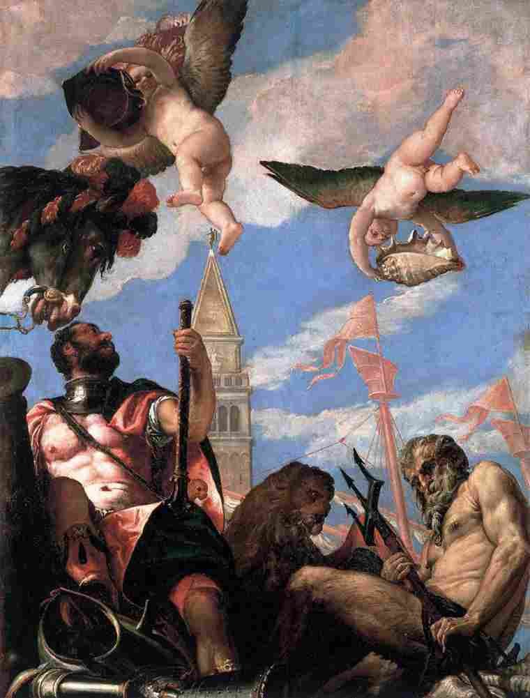 veronese mars and neptune Art A4 Photo Print