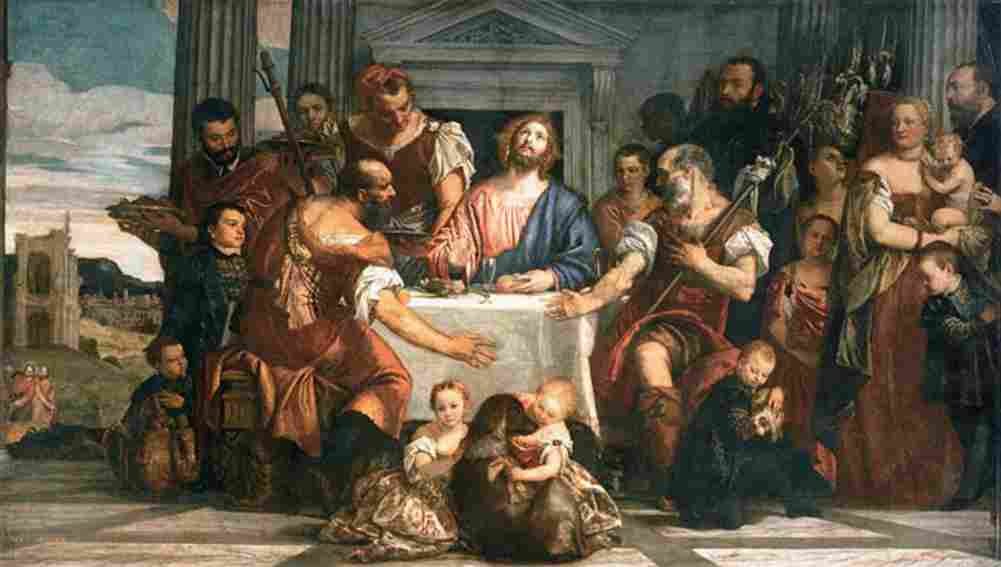 veronese supper in emmaus Art A4 Photo Print
