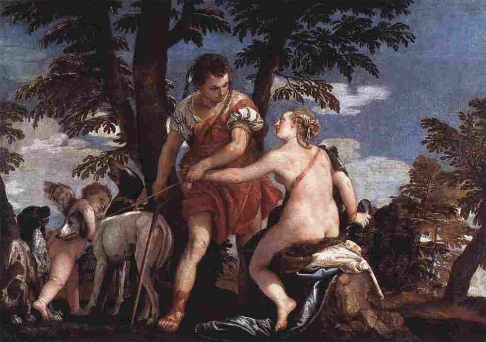 veronese venus and adonis two Art A4 Photo Print