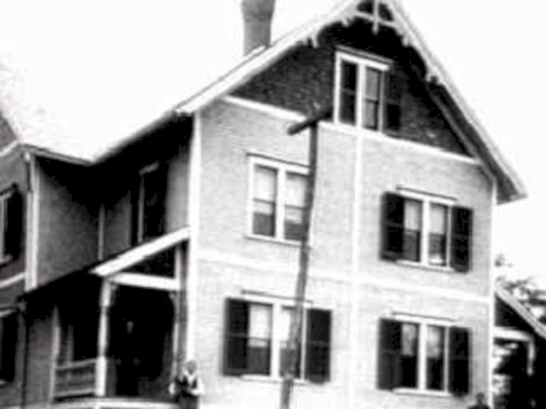 victorian brick house 11980s 1990s A4 Photo Print