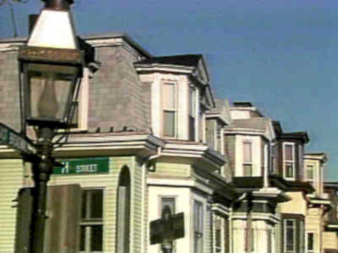 victorian houses providence1980s 1990s A4 Photo Print