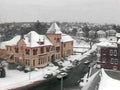 victorian mansion snow1980s 1990s A4 Photo Print