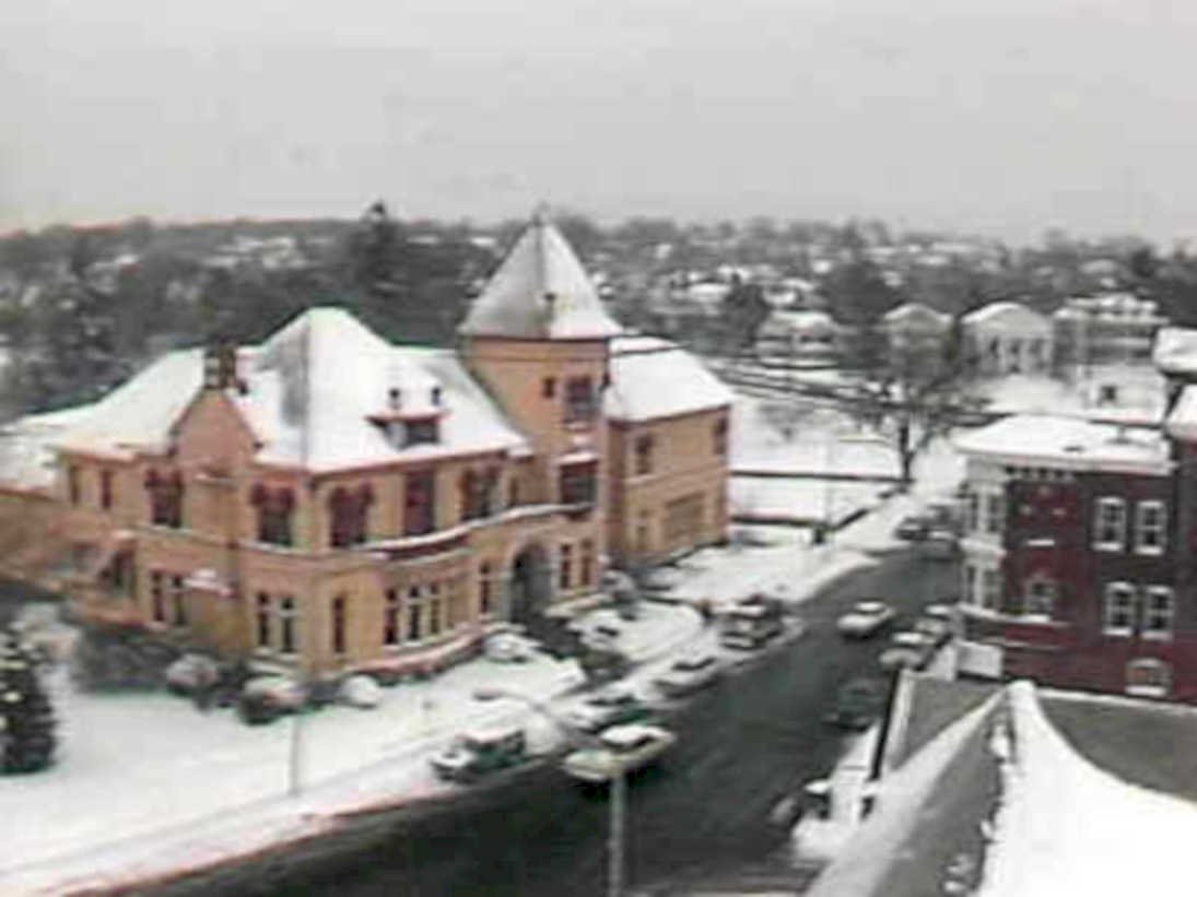 victorian mansion snow1980s 1990s A4 Photo Print