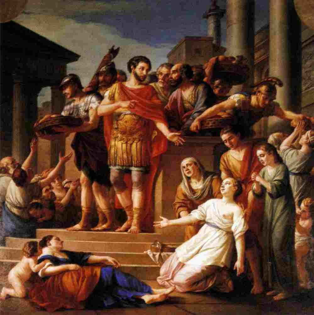 vien marcus aurelius distributing bread to the people Art A4 Photo Print