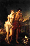 vien venus showing mars her doves making a nest in his helmet Art A4 Photo Print