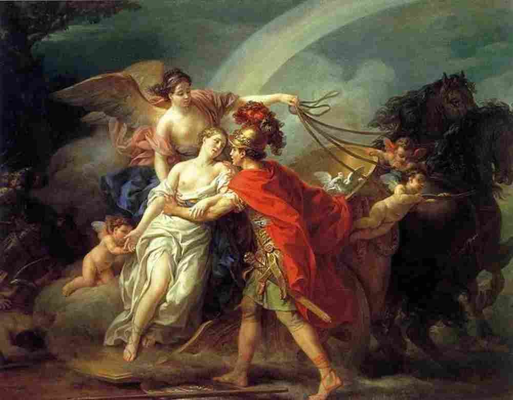 vien venus wounded by diomedes is saved by iris Art A4 Photo Print