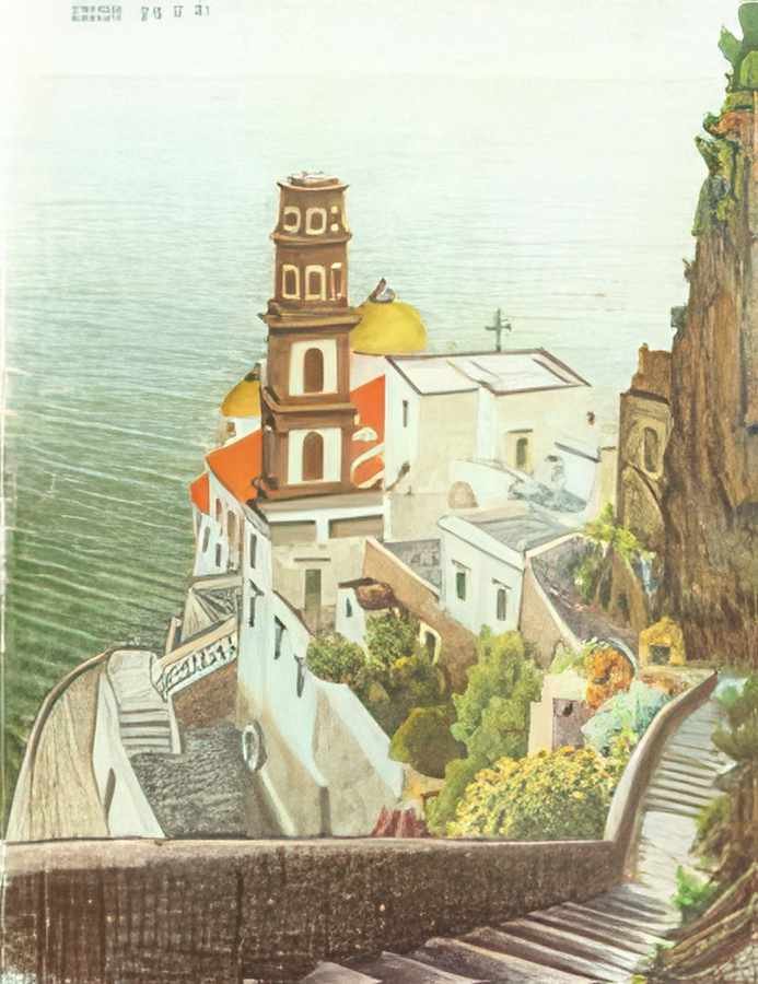 view of atrani mc escher 1931 A4 Photo Print