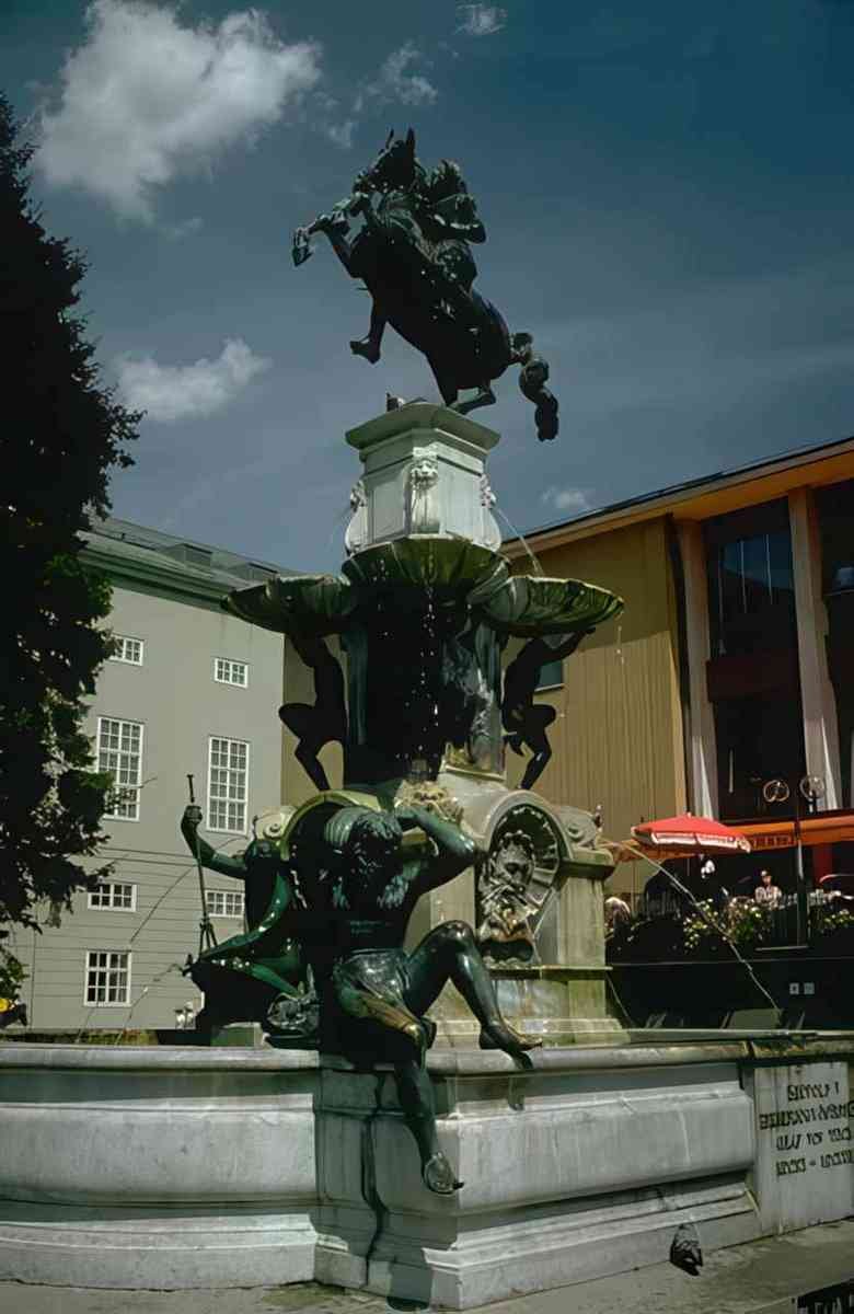 vigeland fountain oslo A4 Photo Print