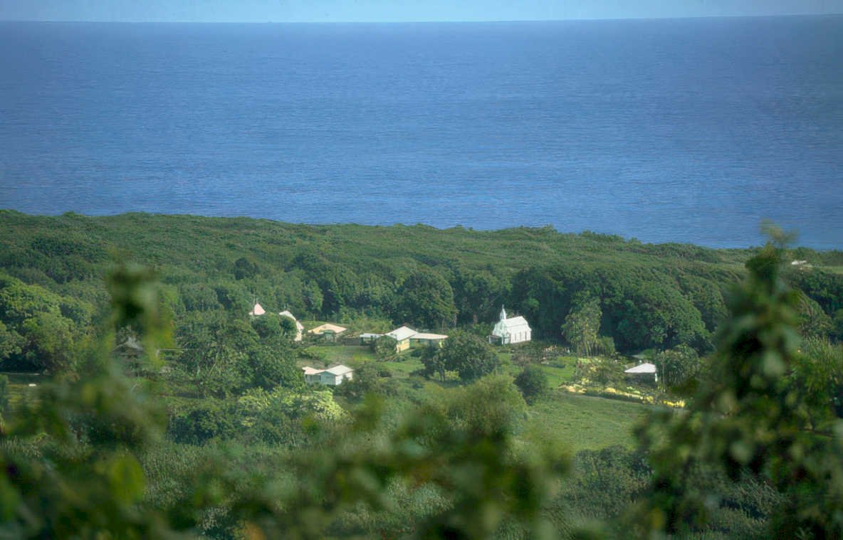 village coast blue Vintage A4 Photo Print