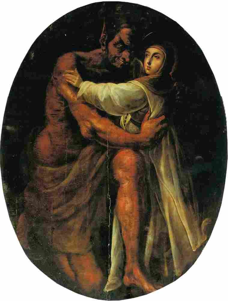 villalpando saint rose tempted by the devil Art A4 Photo Print
