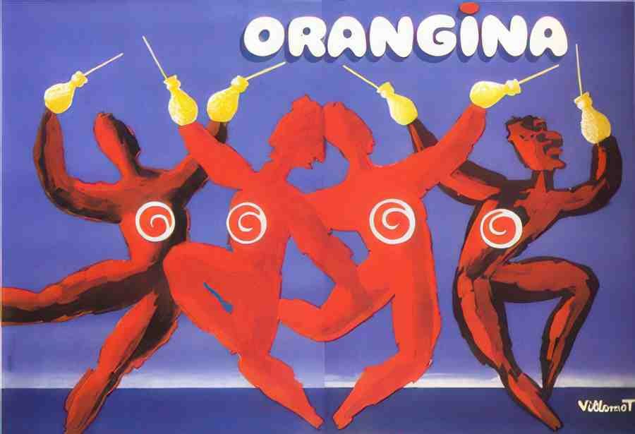 villemot Oringinadance Vintage Advert A4 Photo Print