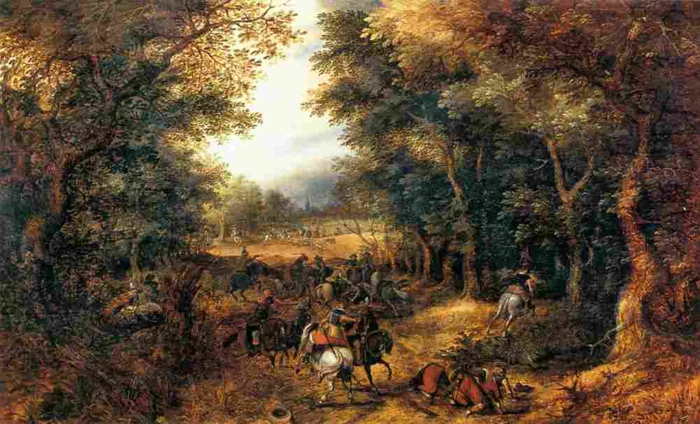 vinckboons forest scene with robbery Art A4 Photo Print
