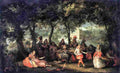 vinckboons music making company in the open Art A4 Photo Print