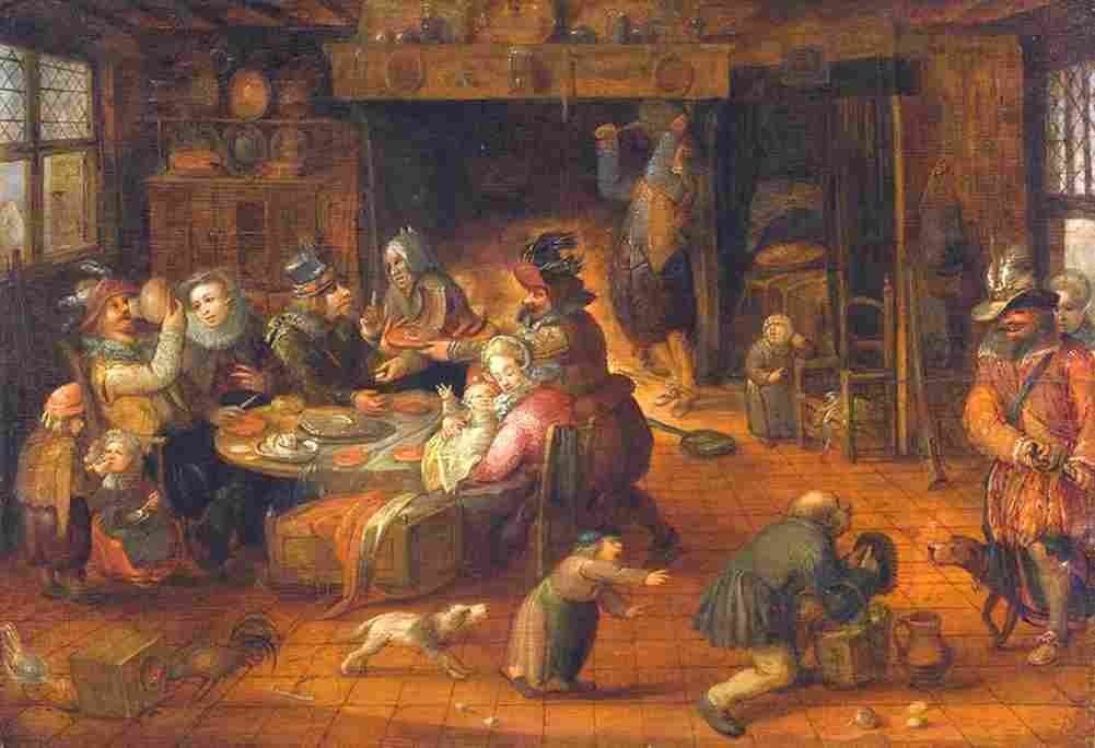 vinckboons tavern interior Art A4 Photo Print