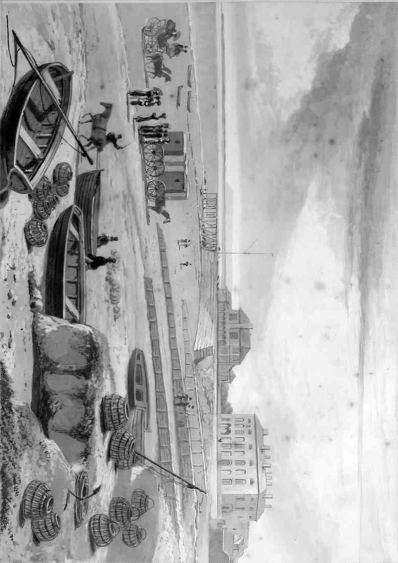 vintage Bognor crop BW A4 Photo Print