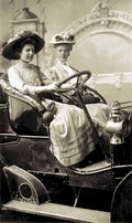 vintage automobile womenVintage 20th Century 1900s A4 Photo Print