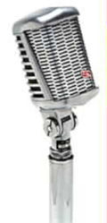 vintage broadcast microphone 31980s 1990s A4 Photo Print