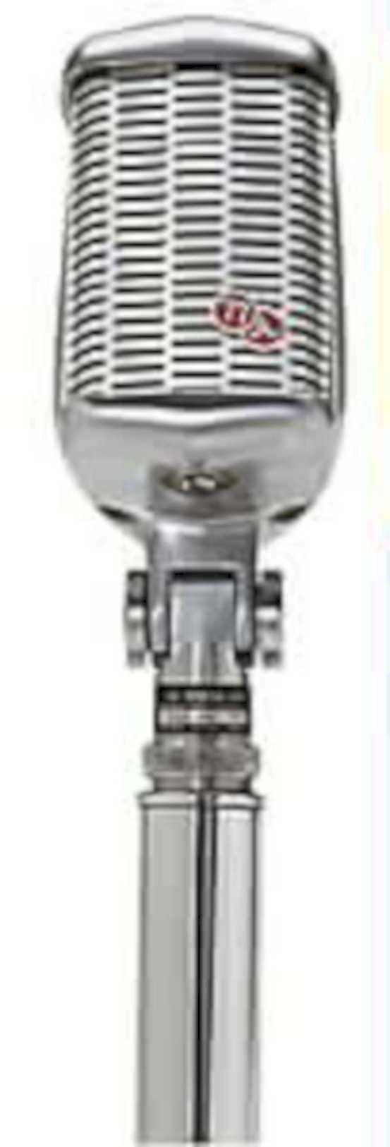 vintage chrome microphone 11980s 1990s A4 Photo Print