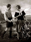 vintage couple churchVintage 20th Century 1900s A4 Photo Print