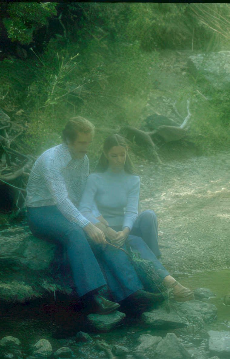 vintage couple stream Vintage A4 Photo Print