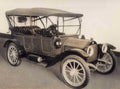 vintage green automobile Vintage world war A4 Photo Print