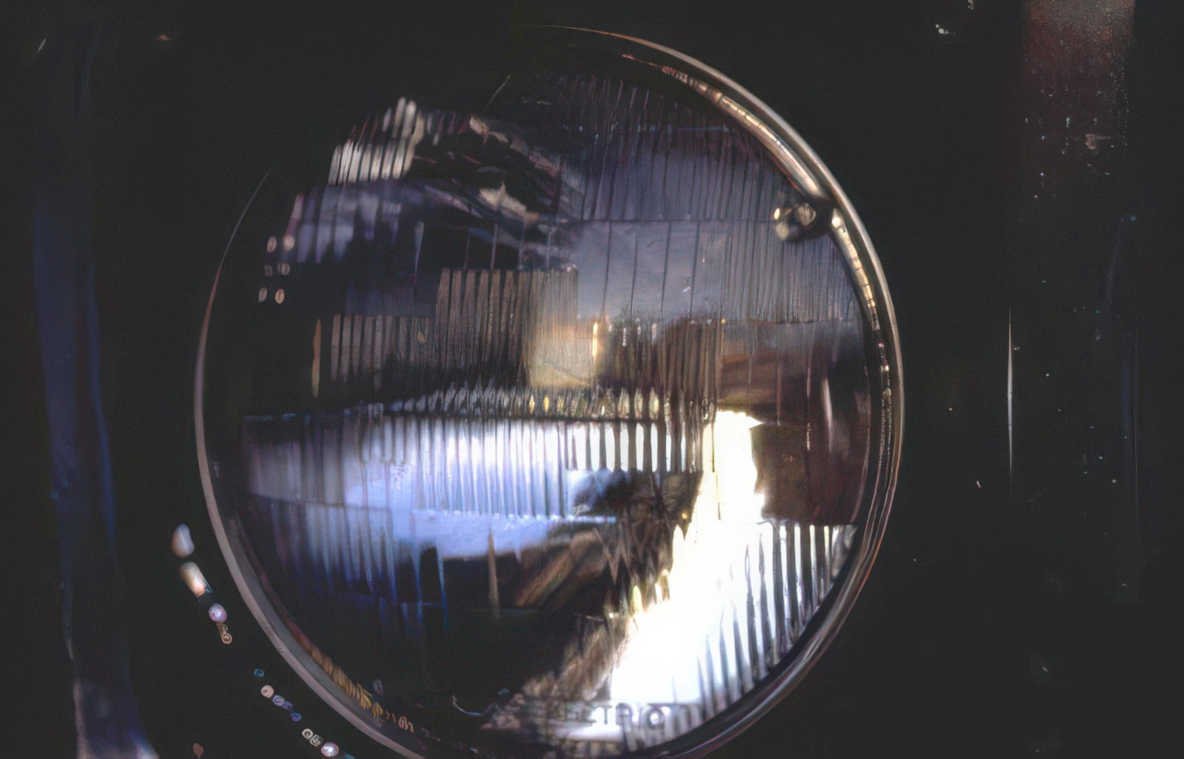 vintage headlight reflection Vintage A4 Photo Print