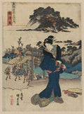 vintage japan japanese woodblock 00264v A4 Photo Print