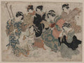vintage japan japanese woodblock 00627v A4 Photo Print