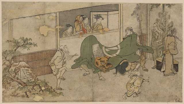 vintage japan japanese woodblock 00628v A4 Photo Print