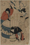 vintage japan japanese woodblock 00659v A4 Photo Print