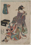 vintage japan japanese woodblock 00716v A4 Photo Print