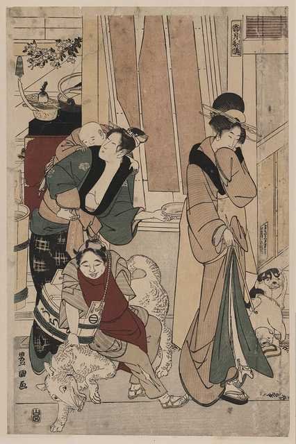 vintage japan japanese woodblock 00745v A4 Photo Print