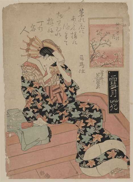 vintage japan japanese woodblock 00773v A4 Photo Print