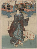 vintage japan japanese woodblock 00863v A4 Photo Print