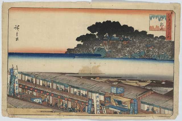 vintage japan japanese woodblock 01340v A4 Photo Print