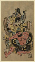vintage japan japanese woodblock 02134v A4 Photo Print