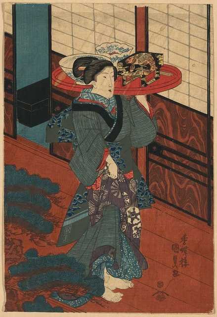 vintage japan japanese woodblock 02270v A4 Photo Print