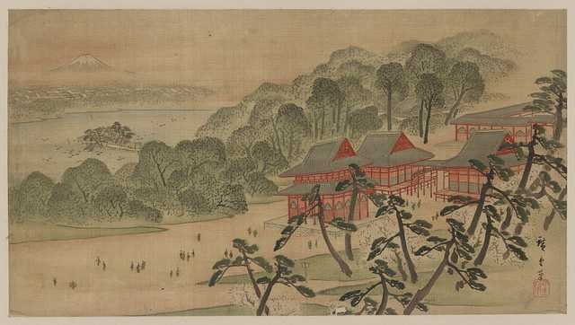 vintage japan japanese woodblock 02548v A4 Photo Print