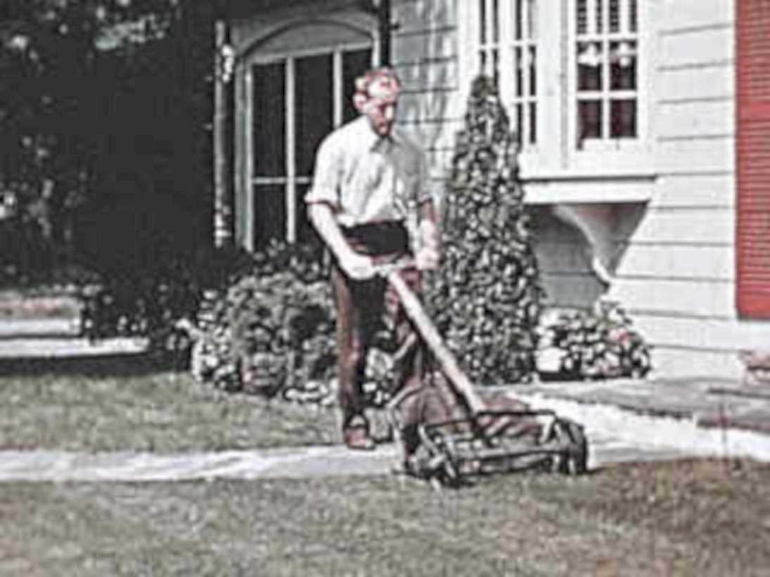 vintage lawn mower1980s 1990s A4 Photo Print