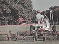 vintage lawnmower summer1980s 1990s A4 Photo Print