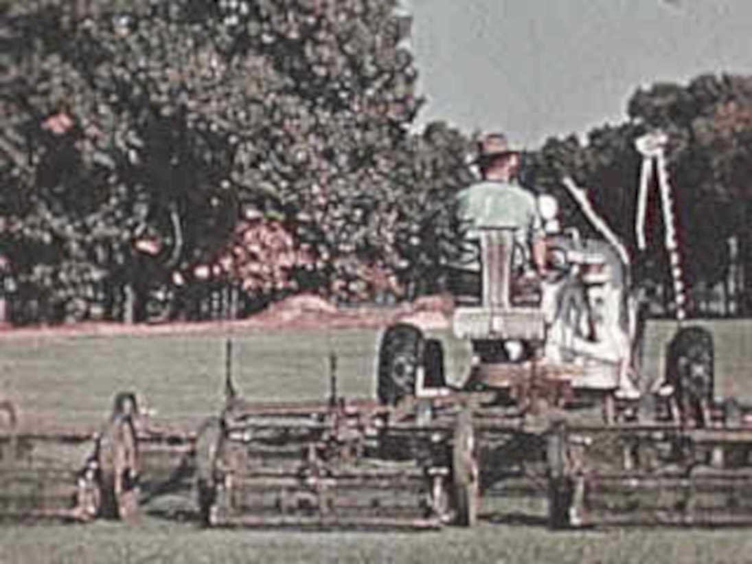 vintage lawnmower summer1980s 1990s A4 Photo Print