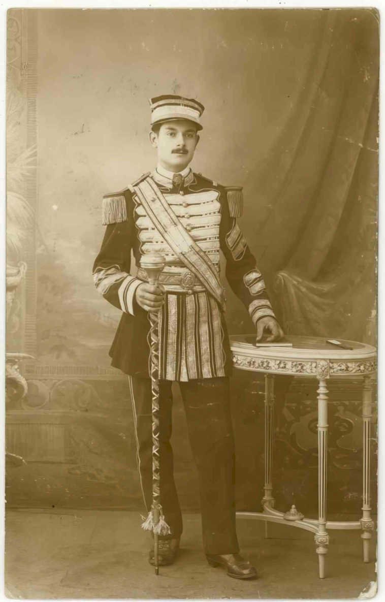 vintage man uniform Vintage world war A4 Photo Print