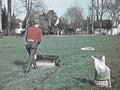 vintage mower lawn1980s 1990s A4 Photo Print