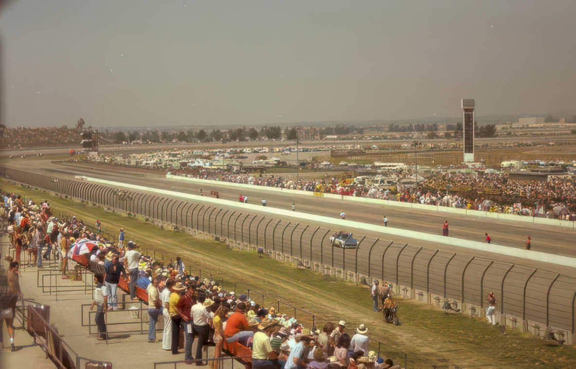 vintage nascar indy Vintage A4 Photo Print