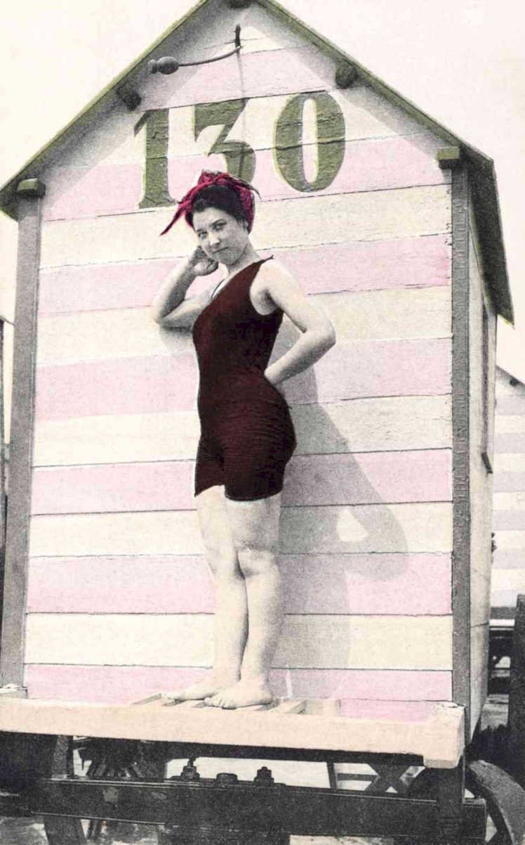 vintage red bathingsuitVintage 20th Century 1900s A4 Photo Print