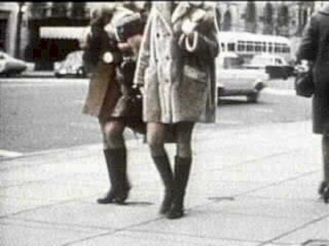 vintage street women1980s 1990s A4 Photo Print